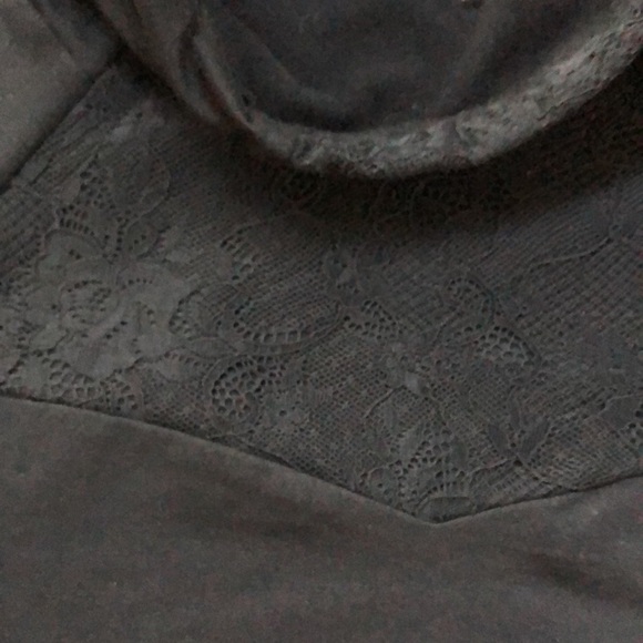 Fabletics black lace pullover funnel neck sweater - Picture 6 of 9